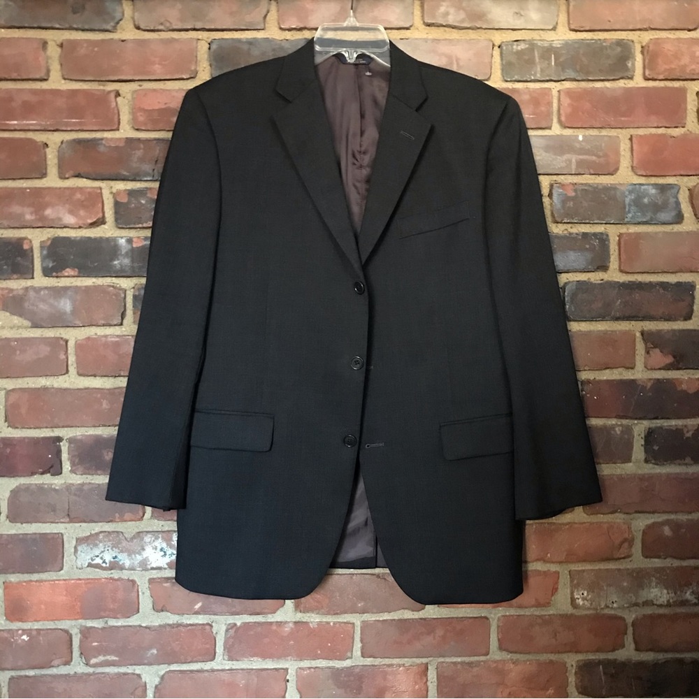 Brooks Brothers 1818 Madison Estrato Trabaldo Togna Charcoal Blazer Jacket Sz 42